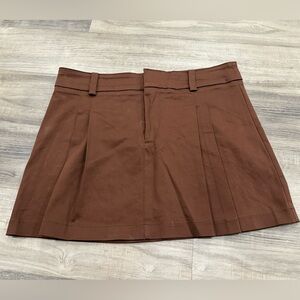 Sunday Best Brown Pleated Mini Skirt | Aritzia Chic Staple